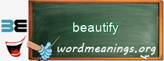 WordMeaning blackboard for beautify